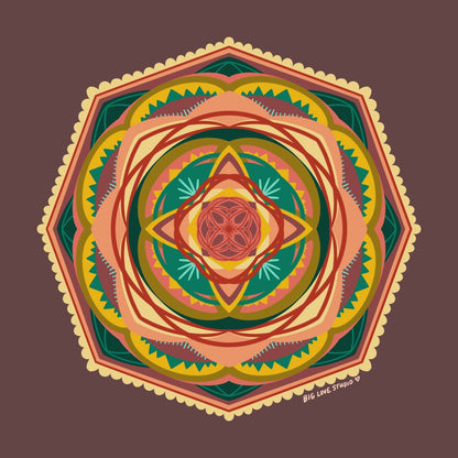 Original mandala pattern used on the blanket