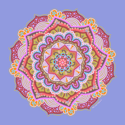 Original mandala pattern used on the blanket