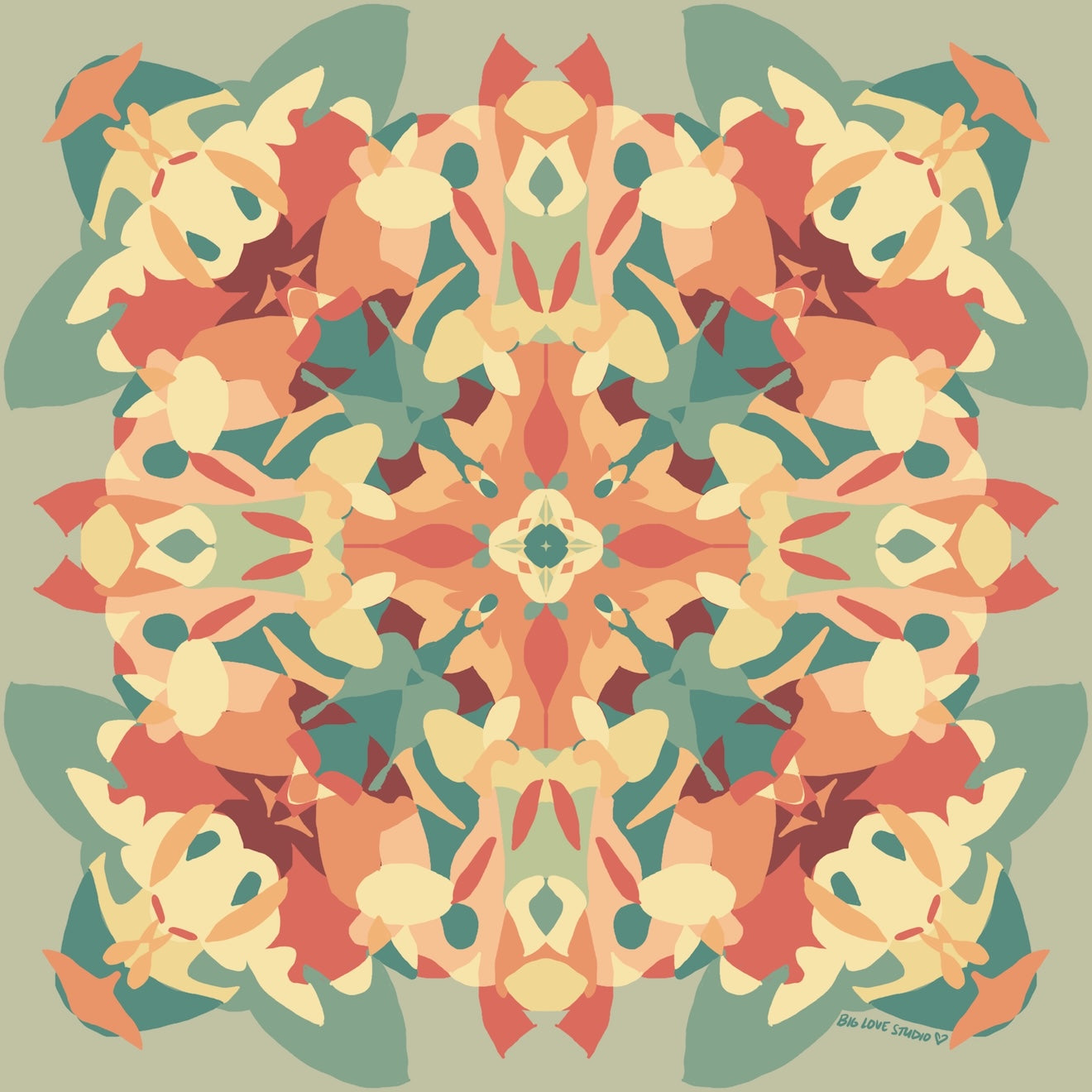 Original kaleidoscope pattern used on the blanket.