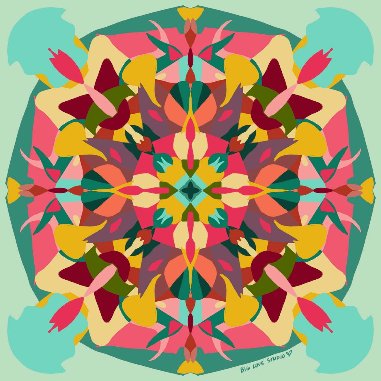 Original kaleidoscope pattern used on the blanket