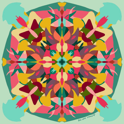 Original kaleidoscope pattern used on the blanket